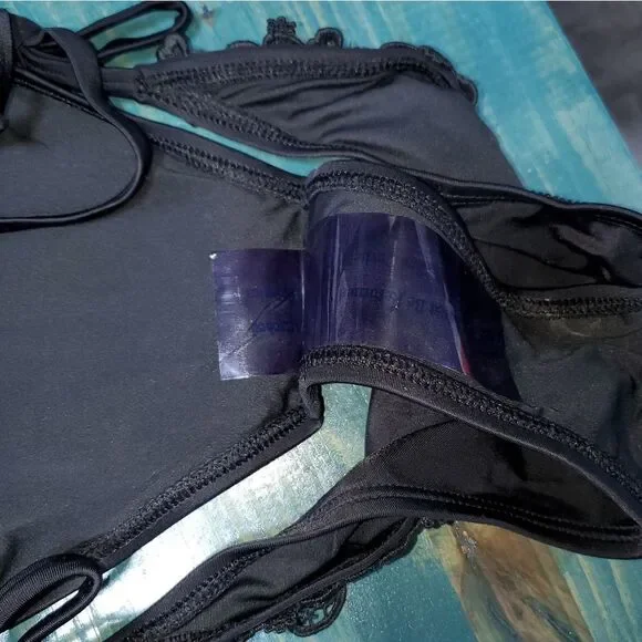 MAE large string bikini bottom black NWOT - Picture 4 of 7